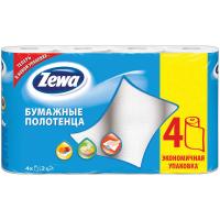 Полотенца кухонные ZEWA двухслойные белые 4 шт
