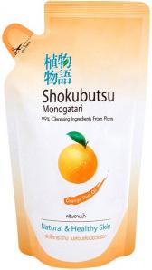 Lion Крем-гель для душа  Shokubutsu с апельсиновым маслом, мягкая упаковка, 500 мл