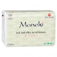 Maneki салфетки бумажные  Kabi 2 слоя белые 150 шт/уп
