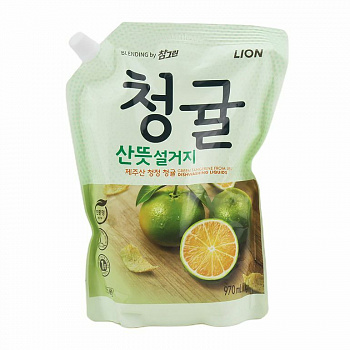 CJ LION Ср-во д/посуды, фруктов, овощей "BLENDING GreenTangerine Зелёный мандарин" 1000 г