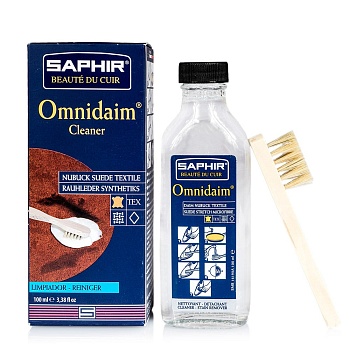 Saphir Очиститель для замши и нубука Omni DAIM, стеклянный флакон, 100 мл.