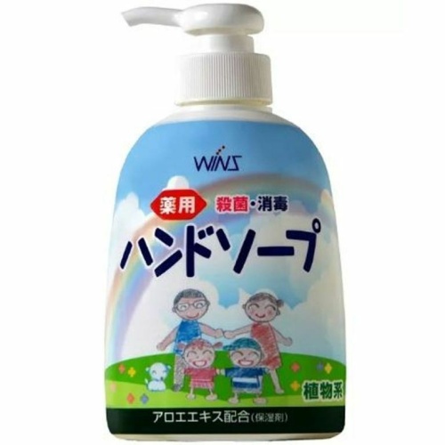 Nihon Wins Жидкое мыло для рук, Япония,  с восстанавливающим эффектом и экстрактом алоэ, 250 мл