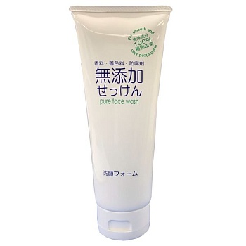 Nihon Detergent Натуральная очищающая пенка для лица без добавок "Additive-free face wash" 130 г