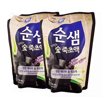 НАБОР Kerasys (Aekyung) Средство для мытья посуды СУНСЭМ Бамбуковый уголь 1,2 кг 2шт