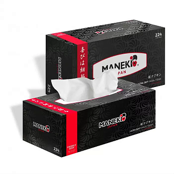 Maneki Салфетки бумажные Black&White Black с ароматом жасмина 2 слоя 224 шт.