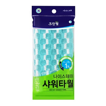 Clean Wrap Мочалка для тела с плетением «Сетка» и полиэстеровыми нитями (жёсткая) размер 29 х 95 см