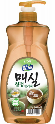 Lion Средство для мытья посуды овощей и фруктов chamgreen японский абрикос с помпой-дозатором 960 мл