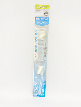 Сменные головки Hukuba Dental  для ионной зубной щетки компактные, мягкие, голубые 2шт