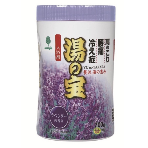 Kiyou "Yu no Takara" Соль для ванны в банках с ароматом лаванды 700 г
