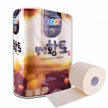 SsangYong Туалетная бумага Codi трехслойная, с красной глиной с тиснёным рисунком 30 м, 30 рулонов