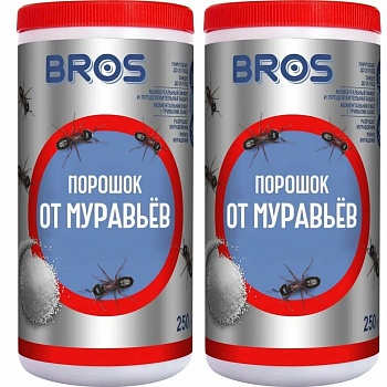 НАБОР Порошок от муравьев BROS, 250 г 2шт