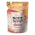 Nihon Detergent Крем-мыло для тела "Wins Body Soap peach" с экстрактом листьев персика и богатым ароматом 340 г, мягкая упаковка