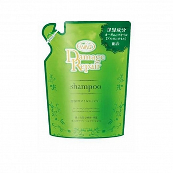 Nihon Detergent Wins Увлажняющий шампунь по уходу за поврежденными волосами, 370 мл, мягкая упаковка