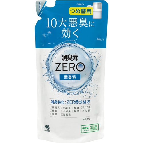 Kobayashi Жидкий дезодорант "Shoshugen Zero" (нейтрализатор / без запаха / сменная упаковка) 400 мл