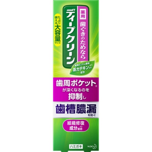 KAO Зубная паста "Deep Clean" комплексного действия для профилактики периодонтита и укрепления дёсен (зелёный чай и цитрус) 160 г