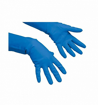 Vileda Professional Перчатки многоцелевые M голубой резиновые