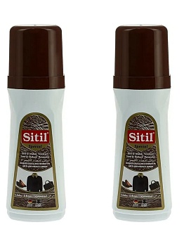 Набор Жидкая краска-восстановитель для замши и нубука Sitil Suede&Nubuck Renovator темно-коричневая 100 мл 2шт
