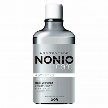 LION Ежедневный зубной ополаскиватель "Nonio" с длительной защитой от неприятного запаха (с отбеливающим действием и освежающим ароматом фруктов и мяты) 600 мл
