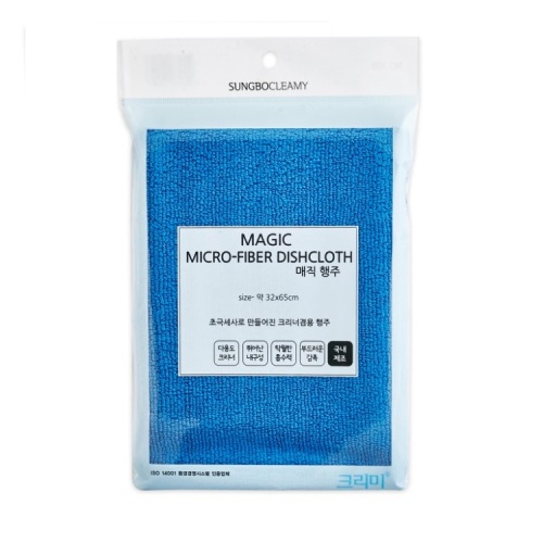 Sungbo Cleamy Тряпка из микрофибры с махровым плетением (повышенная впитываемость, большая) 32 х 65 см