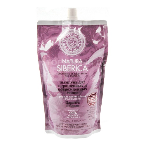 Natura Siberica шампунь ЗАПАСКА для окрашенных и поврежденных волос защита и блеск 500 мл