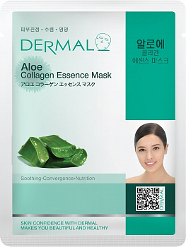 Dermal маска для ежедневного ухода с экстрактом алоэ и коллагеном, 5 шт
