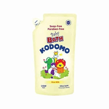 LION "Кодомо" Пена для ванн детская Рисовое Молочко 650 мл