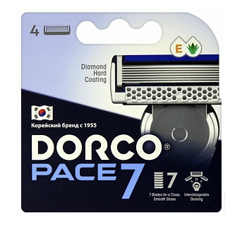 Dorco PACE 7 NEW (4 шт.), кассеты с 7 лезвиями, SVA1040
