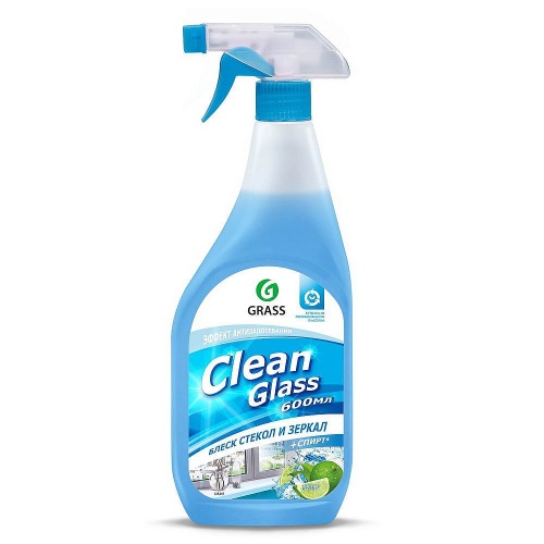 Grass Очиститель для стекол и зеркал "Clean Glass" Голубая лагуна флакон 600 мл