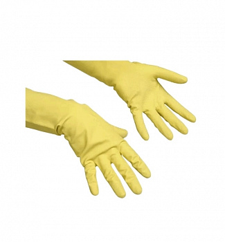 Vileda Professional Перчатки многоцелевые M желтый резиновые