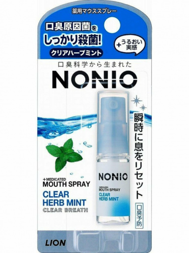 LION Спрей для свежего дыхания Lion Nonio Clear Herb Mint с ароматом трав и мяты, 5 мл