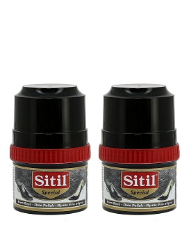 Набор Крем-блеск для обуви Sitil Shoe Polish черный 60мл 2шт
