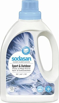 Жидкое средство для стирки спортивной и мембранной одежды,Sodasan, 750 мл