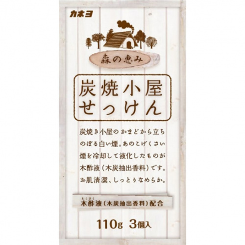 Kaneyo Туалетное мыло с экстрактом древесного уксуса и древесным углем, 3х110 г