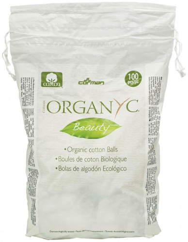 Organyc Органические ватные шарики для нежной и чувствительной кожи Гипоаллергенные 100 шт