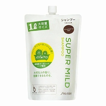 SHISEIDO "Super MiLD" Мягкий шампунь для волос с ароматом трав (м/у) 1000 мл