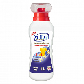 Gallus Гель для стирки белья 3 в 1 для цветных тканей Color 1 л