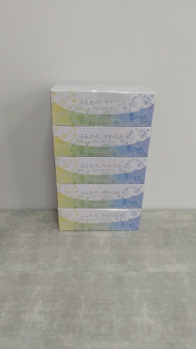 Ideshigyo Премиальные двухслойные бумажные салфетки "Due Premium" (увеличенные / произведены на воде с горы Фудзи), 160 шт. х 5 пачек