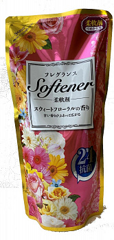 Nihon Detergent Кондиционер для белья Softener floral с нежным цветочным ароматом и антибактериальным эффектом, МУ 500 мл