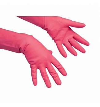 Vileda Professional Перчатки многоцелевые S красный резиновые