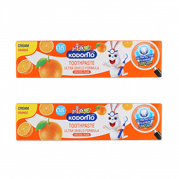 Детская зубная паста LION KODOMO Апельсин 65гр - 2 упаковки