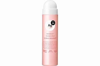 SHISEIDO "Ag DEO24" Спрей дезодорант-антиперспирант с ионами серебра с ароматом цветов 40 г