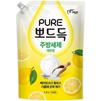 Pigeon "Пьюэ" Гель для мытья посуды Lemon (подходит для мытья овощей и фруктов) 1,2 л