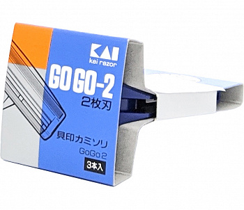 Kai Razor GoGo-2 Мужской одноразовый станок для бритья с двойным лезвием и двухслойным покрытием (3 шт.)