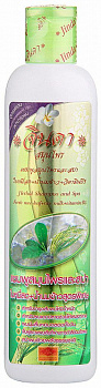 Jinda Herbal Shampoo Rice and milk Травяной шампунь Спа-Уход от выпадения волос с рисовым молоком и витамином В5 Джинда, 250 мл