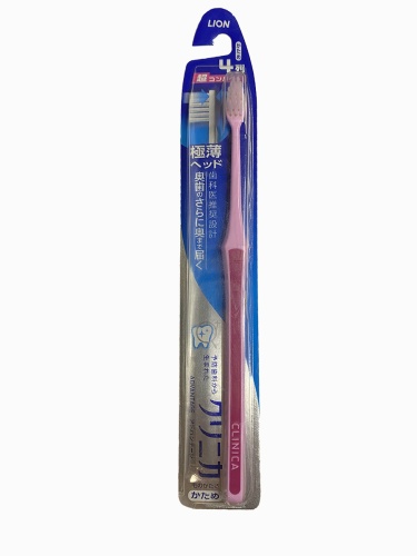 Зубная щетка Lion Clinica Advantage суперкомпактная 4-х рядная с плоским срезом и тонкой ручкой, жесткая  1 шт.