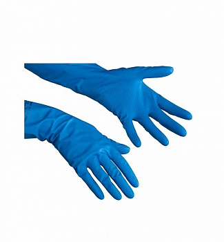 Vileda Professional Перчатки Комфорт M нитриловые голубые