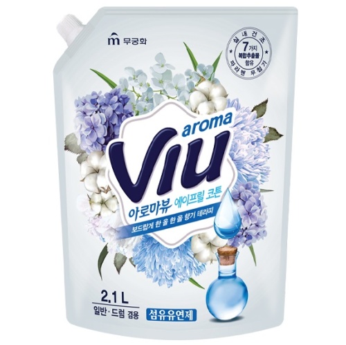 Mukunghwa Кондиционер-ополаскиватель "Aroma Viu April Cotton" для белья и одежды Aroma VIU 2,1 л