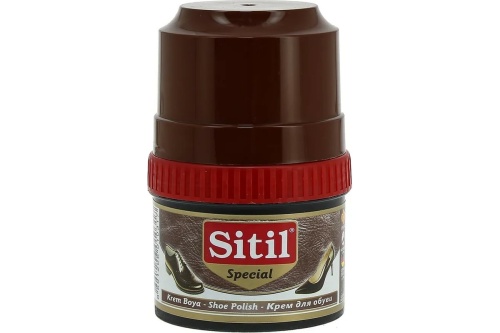 Sitil Shoe Polish крем-блеск для обуви (темно-коричневый) 60 мл