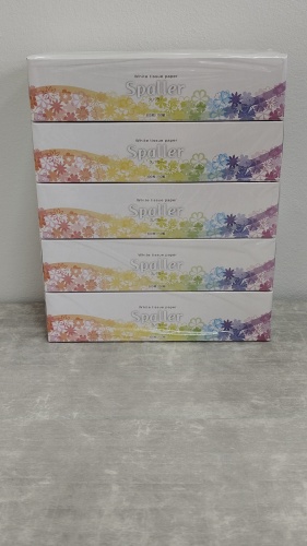 Ideshigyo Двухслойные бумажные салфетки "Spaller" (произведены на воде с горы Фудзи), 150 шт. х 5 пачек