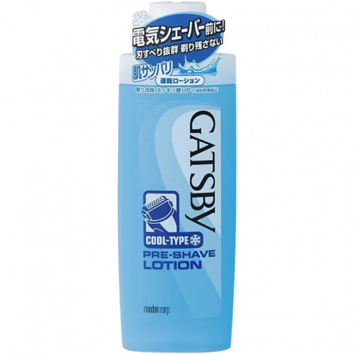 Mandom Gatsby Pre-shave Gel Смягчающий и освежающий лосьон для использования перед бритьем электробритвой с охлаждающим эффектом 140 мл